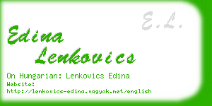 edina lenkovics business card
